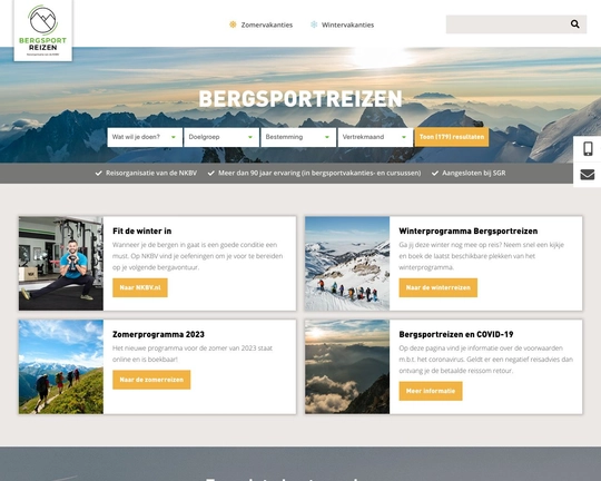 Bergsport reizen Logo